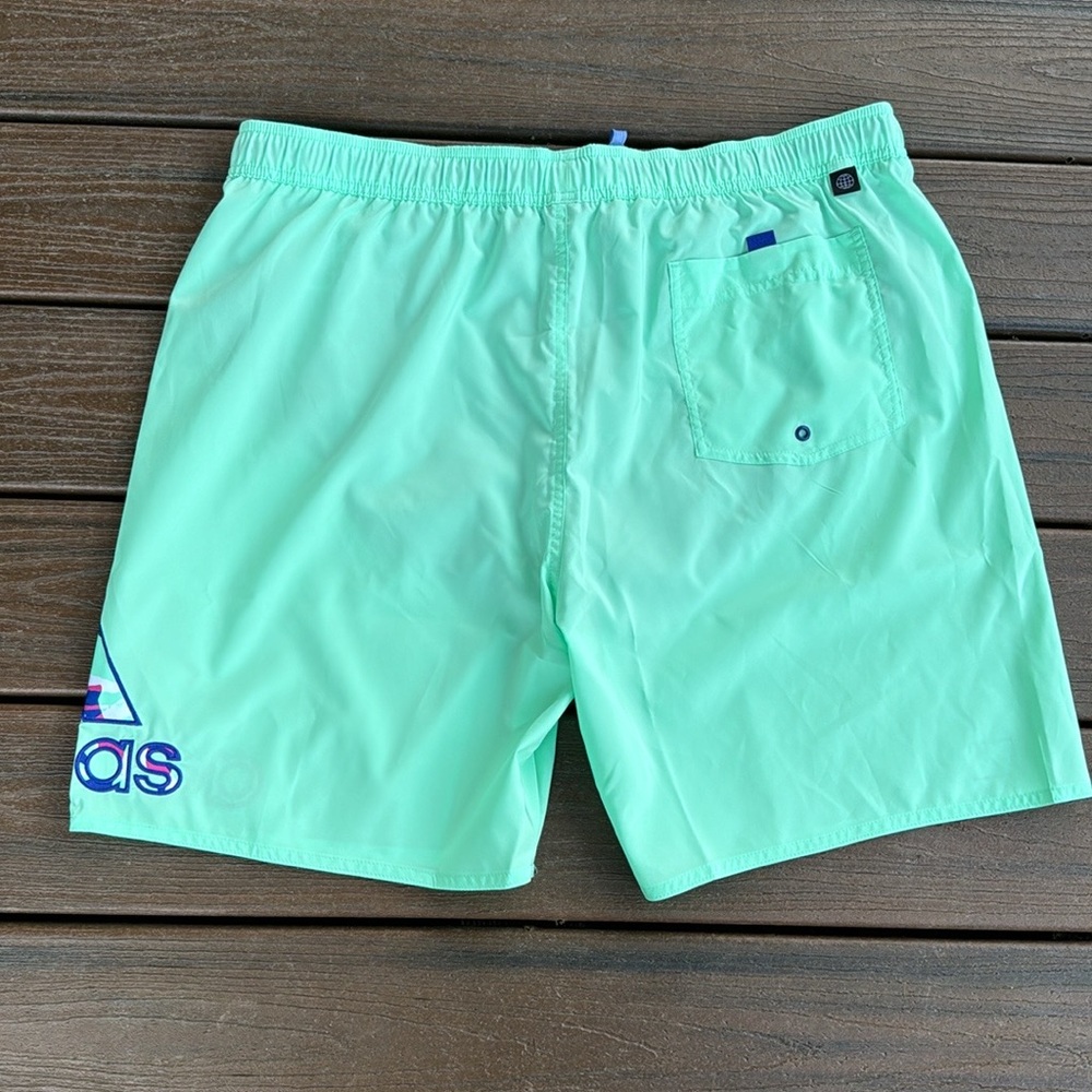 NWT Men’s XXL Adidas Swimsuit in Pulse Mint/Semi Lucid Blue - Picture 6 of 12